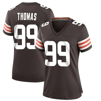 Women's Cameron Thomas Brown Game Team Color Football Jersey