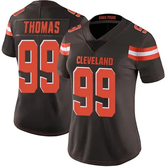 Women's Cameron Thomas Brown Limited Team Color Vapor Untouchable Football Jersey