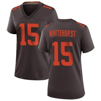 Women's Charlie Whitehurst Brown Game Alternate Football Jersey