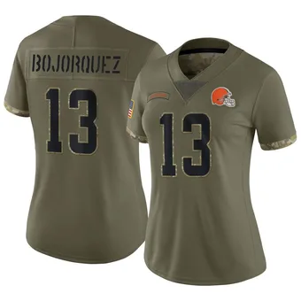 Women's Corey Bojorquez Olive Limited 2022 Salute To Service Football Jersey