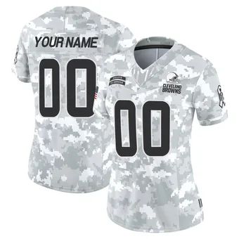 Women's Custom Arctic Camo Limited 2024 Salute to Service Football Jersey