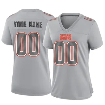 Women's Custom Gray Game Atmosphere Fashion Football Jersey