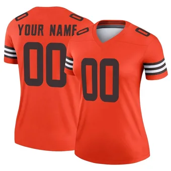 Women's Custom Orange Legend Inverted Football Jersey