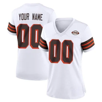 Women's Custom White Game 1946 Collection Alternate Football Jersey