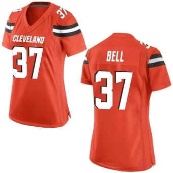 Women's D'Anthony Bell Orange Game Alternate Football Jersey