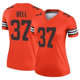 Women's D'Anthony Bell Orange Legend Inverted Football Jersey