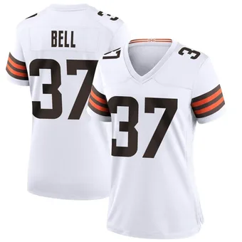 Women's D'Anthony Bell White Game Football Jersey