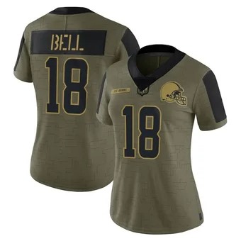 Women's David Bell Olive Limited 2021 Salute To Service Football Jersey