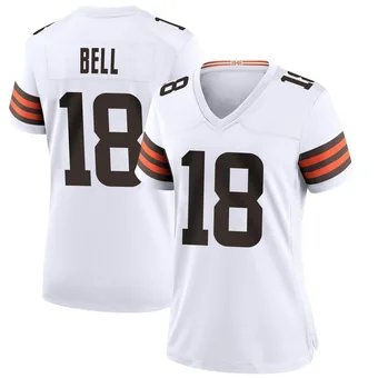 Women's David Bell White Game Football Jersey