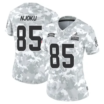 Women's David Njoku Arctic Camo Limited 2024 Salute to Service Football Jersey