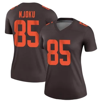 Women's David Njoku Brown Legend Alternate Football Jersey