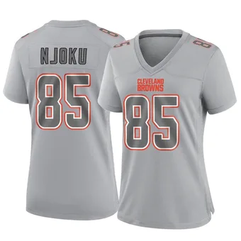 Women's David Njoku Gray Game Atmosphere Fashion Football Jersey