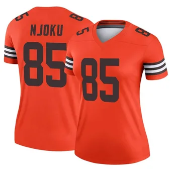 Women's David Njoku Orange Legend Inverted Football Jersey