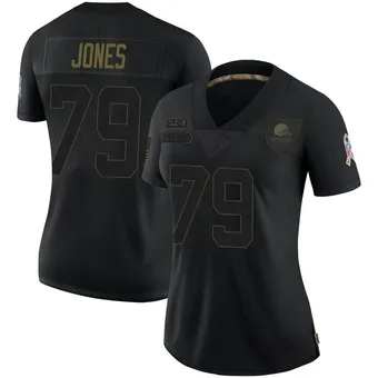 Women's Dawand Jones Black Limited 2020 Salute To Service Football Jersey