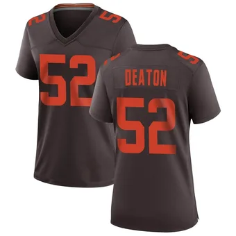 Women's Dawson Deaton Brown Game Alternate Football Jersey