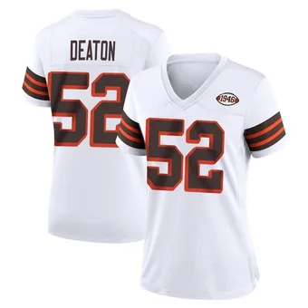 Women's Dawson Deaton White Game 1946 Collection Alternate Football Jersey