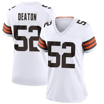 Women's Dawson Deaton White Game Football Jersey