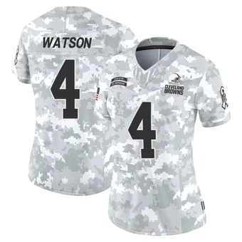 Women's Deshaun Watson Arctic Camo Limited 2024 Salute to Service Football Jersey