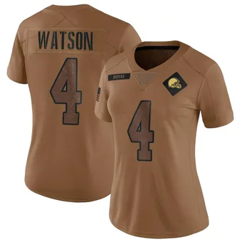 Women's Deshaun Watson Brown Limited 2023 Salute To Service Football Jersey