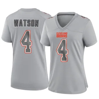 Women's Deshaun Watson Gray Game Atmosphere Fashion Football Jersey