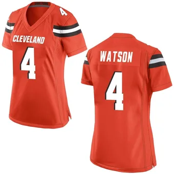 Women's Deshaun Watson Orange Game Alternate Football Jersey