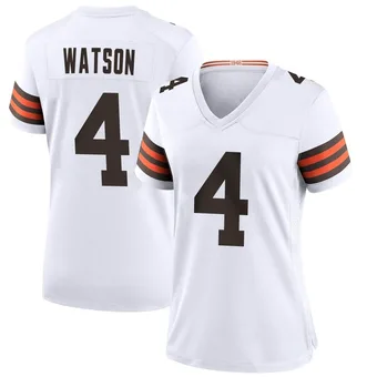 Women's Deshaun Watson White Game Football Jersey