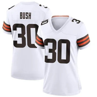 Women's Devin Bush White Game Football Jersey