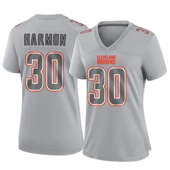 Women's Duron Harmon Gray Game Atmosphere Fashion Football Jersey