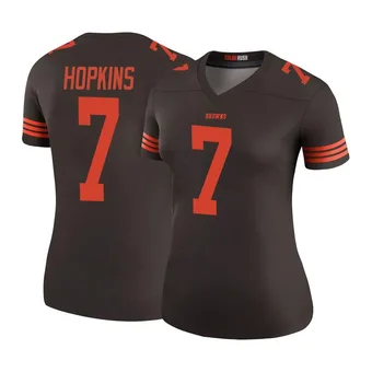 Women's Dustin Hopkins Brown Legend Color Rush Football Jersey