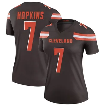 Women's Dustin Hopkins Brown Legend Football Jersey