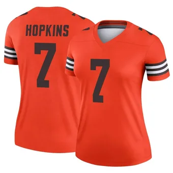 Women's Dustin Hopkins Orange Legend Inverted Football Jersey