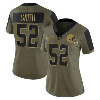 Women's Elerson G. Smith Olive Limited 2021 Salute To Service Football Jersey