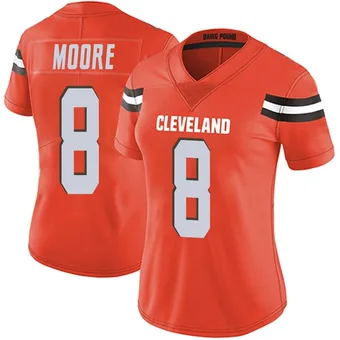 Women's Elijah Moore Orange Limited Alternate Vapor Untouchable Football Jersey