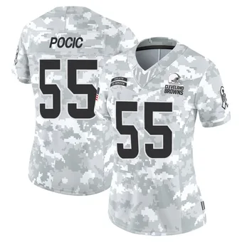 Women's Ethan Pocic Arctic Camo Limited 2024 Salute to Service Football Jersey