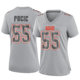 Women's Ethan Pocic Gray Game Atmosphere Fashion Football Jersey