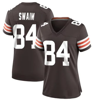 Women's Geoff Swaim Brown Game Team Color Football Jersey