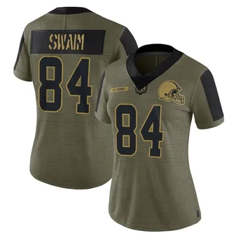 Women's Geoff Swaim Olive Limited 2021 Salute To Service Football Jersey