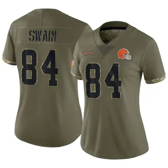 Women's Geoff Swaim Olive Limited 2022 Salute To Service Football Jersey