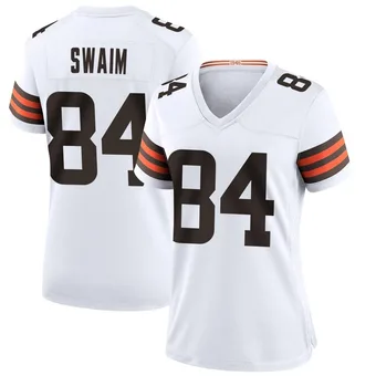 Women's Geoff Swaim White Game Football Jersey