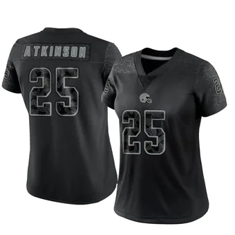 Women's George Atkinson Black Limited Reflective Football Jersey