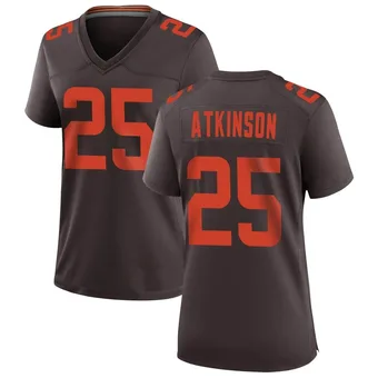 Women's George Atkinson Brown Game Alternate Football Jersey