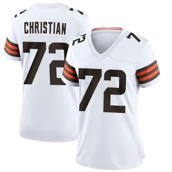 Women's Geron Christian White Game Football Jersey