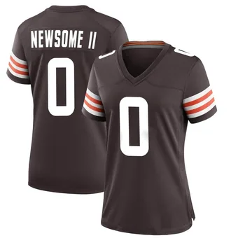 Women's Greg Newsome II Brown Game Team Color Football Jersey