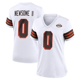 Women's Greg Newsome II White Game 1946 Collection Alternate Football Jersey