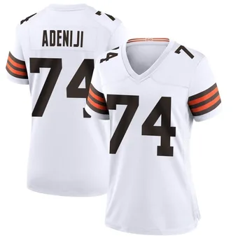 Women's Hakeem Adeniji White Game Football Jersey