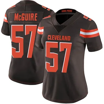 Women's Isaiah McGuire Brown Limited Team Color Vapor Untouchable Football Jersey