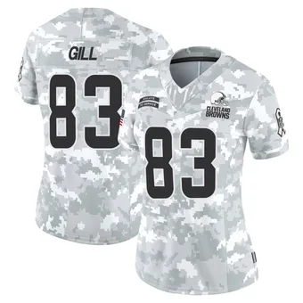 Women's Jaelen Gill Arctic Camo Limited 2024 Salute to Service Football Jersey