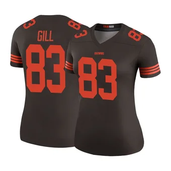 Women's Jaelen Gill Brown Legend Color Rush Football Jersey