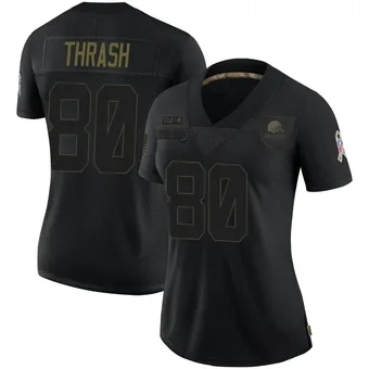 Women's Jamari Thrash Black Limited 2020 Salute To Service Football Jersey