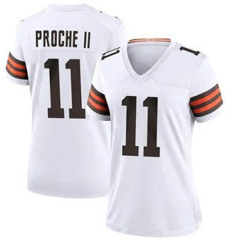 Women's James Proche II White Game Football Jersey